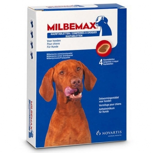Milbemax kauwtablet  <br> grote hond 8 tabletten